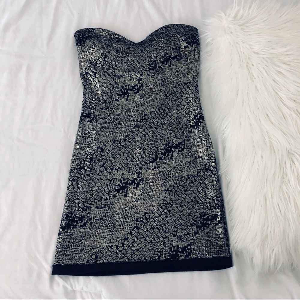 Gold and Black Dress